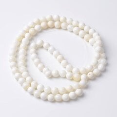 Natūralūs SHELL perlų karoliukai SH0044, 8 mm, 1 gija kaina ir informacija | Papuošalų gamybai, vėrimui | pigu.lt