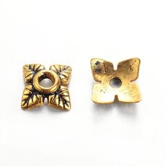 Kepurėlė MD1836, 6x6x2 mm, 10 vnt. kaina ir informacija | Papuošalų gamybai, vėrimui | pigu.lt