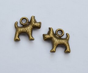 Pakabukas Šuniukas MD1697, 13x12 mm, 1 vnt. kaina ir informacija | Papuošalų gamybai, vėrimui | pigu.lt