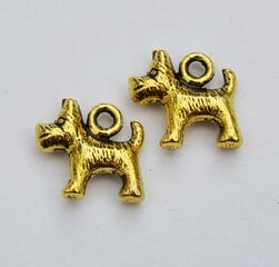 Pakabukas Šuniukas MD1698, 13x12 mm, 1 vnt. kaina ir informacija | Papuošalų gamybai, vėrimui | pigu.lt