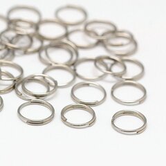 Двойные кольца из нержавеющей стали 8 мм, 10 шт. цена и информация | Принадлежности для изготовления украшений, бисероплетения | pigu.lt