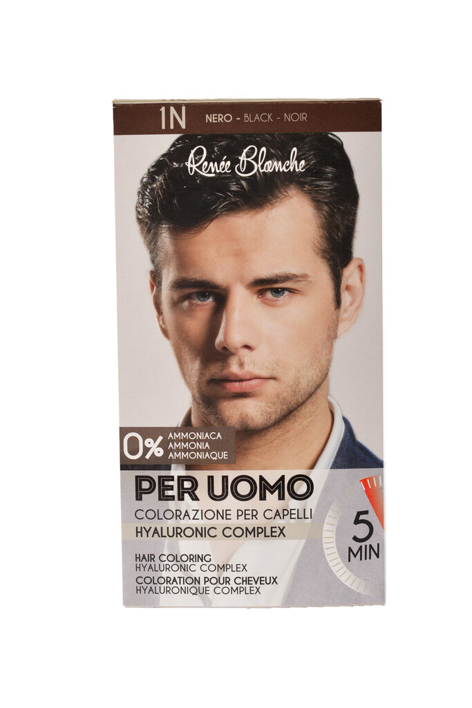 Renee Blanche Plaukų dažai vyrams Per uomo 1N 40ml+40ml+20ml цена и информация | Plaukų dažai | pigu.lt