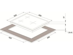 Allenzi PG4031G B цена и информация | Варочные поверхности | pigu.lt