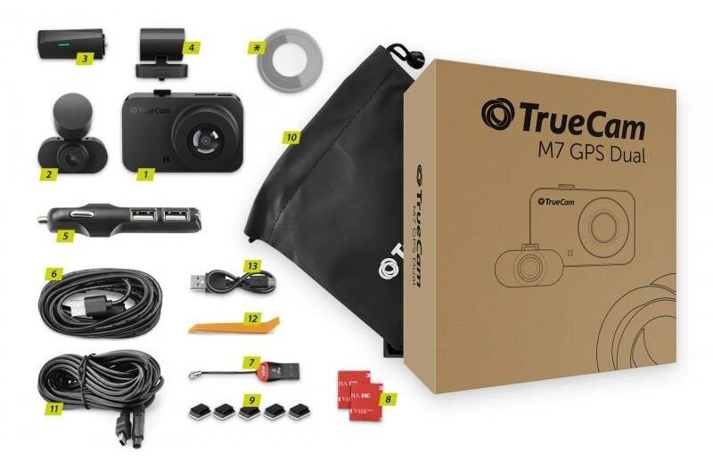 TrueCam M7 GPS Dual, juodas kaina ir informacija | Vaizdo registratoriai | pigu.lt