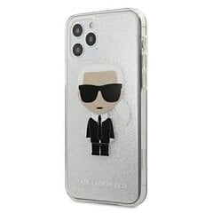 Чехол Karl Lagerfeld Iconik Glitter для iPhone12 Pro Max, серебристый цена и информация | Чехлы для телефонов | pigu.lt