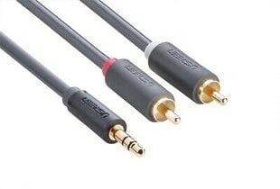 Ugreen AV102 garso laidas 2RCA, 3,5 mm, 2 m, juodas kaina ir informacija | Kabeliai ir laidai | pigu.lt