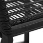 vidaXL Sodo kėdės, 4vnt., juodos spalvos, ratanas, iš virvučių kaina ir informacija | Lauko kėdės, foteliai, pufai | pigu.lt