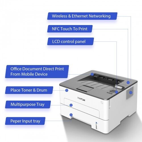 Pantum P3010DW kaina ir informacija | Spausdintuvai | pigu.lt