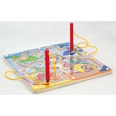 Medinis magnetinis žaidimas – labirintas „Nardymo takelis“ kaina ir informacija | Lavinamieji žaislai | pigu.lt