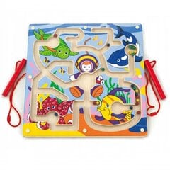 Деревянная магнитная игра – лабиринт «Дайвинг-трек» цена и информация | Развивающие игрушки | pigu.lt