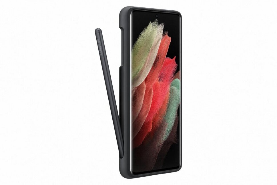 Samsung Silicone dėklas su S Pen skirtas Samsung Galaxy S21 Ultra, Black kaina ir informacija | Telefono dėklai | pigu.lt