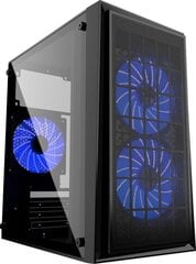 Gembird CCC-FORNAX-950B midi-tower ATX case Fornax 950B - 3x blue LED fan  2x USB 3.0  acrylic side panel  black цена и информация | Корпуса | pigu.lt