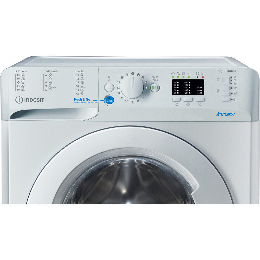 Indesit BWSA 61051 W EU N kaina ir informacija | Skalbimo mašinos | pigu.lt