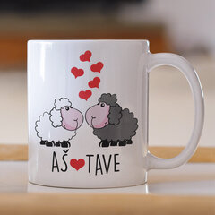 Чашка «Влюбленные овцы» цена и информация | Оригинальные кружки | pigu.lt