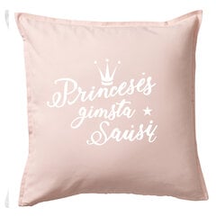 Dekoratyvinė pagalvėlė „Princesės gimsta gruodį“, rožinė. kaina ir informacija | Dekoratyvinės pagalvėlės ir užvalkalai | pigu.lt