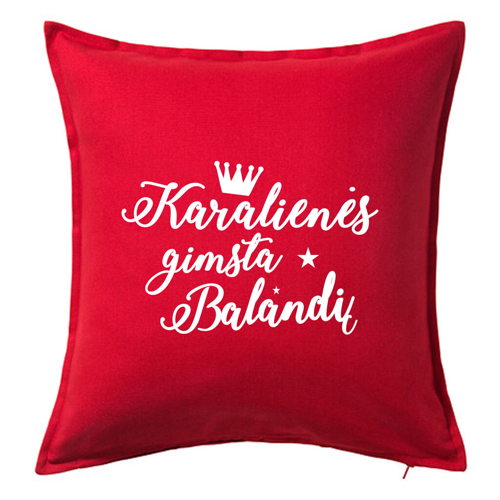 Dekoratyvinė pagalvė „Karalienės gimsta kovą", raudona. kaina ir informacija | Originalios pagalvės, užvalkalai | pigu.lt