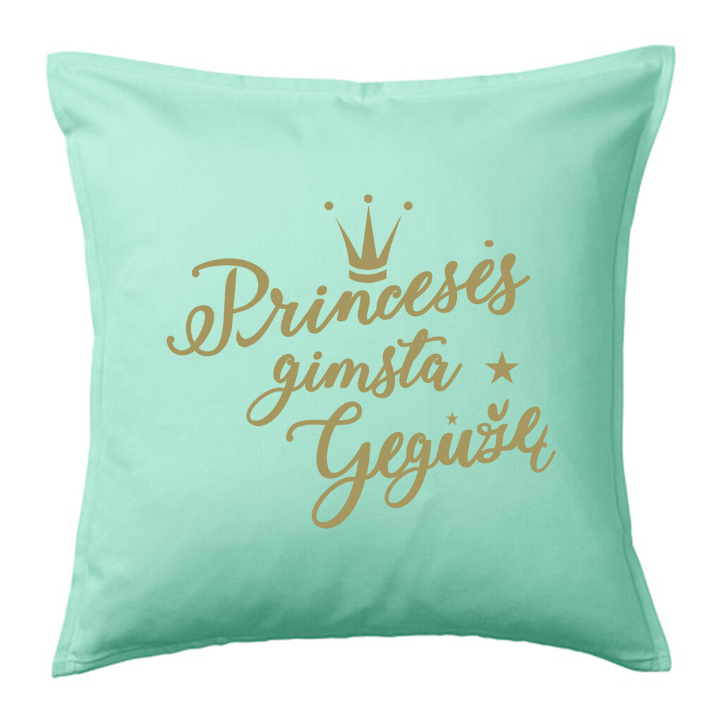 Dekoratyvinė pagalvė „Karalienės gimsta gegužę", turkio mėlyna. цена и информация | Originalios pagalvės, užvalkalai | pigu.lt