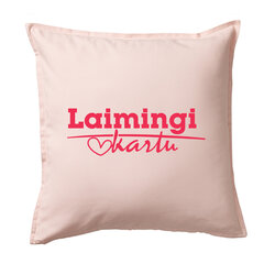 Dekoratyvinė pagalvė „Laimingi kartu“, rožinė. kaina ir informacija | Originalios pagalvės, užvalkalai | pigu.lt