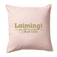 Dekoratyvinė pagalvėlė „Laimingi kartu“, rožinė. kaina ir informacija | Originalios pagalvės, užvalkalai | pigu.lt