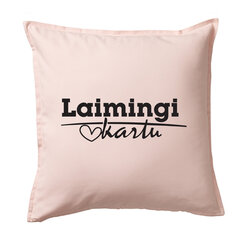 Originali dekoratyvinė pagalvėlė „Laimingi kartu“, rožinė. kaina ir informacija | Originalios pagalvės, užvalkalai | pigu.lt