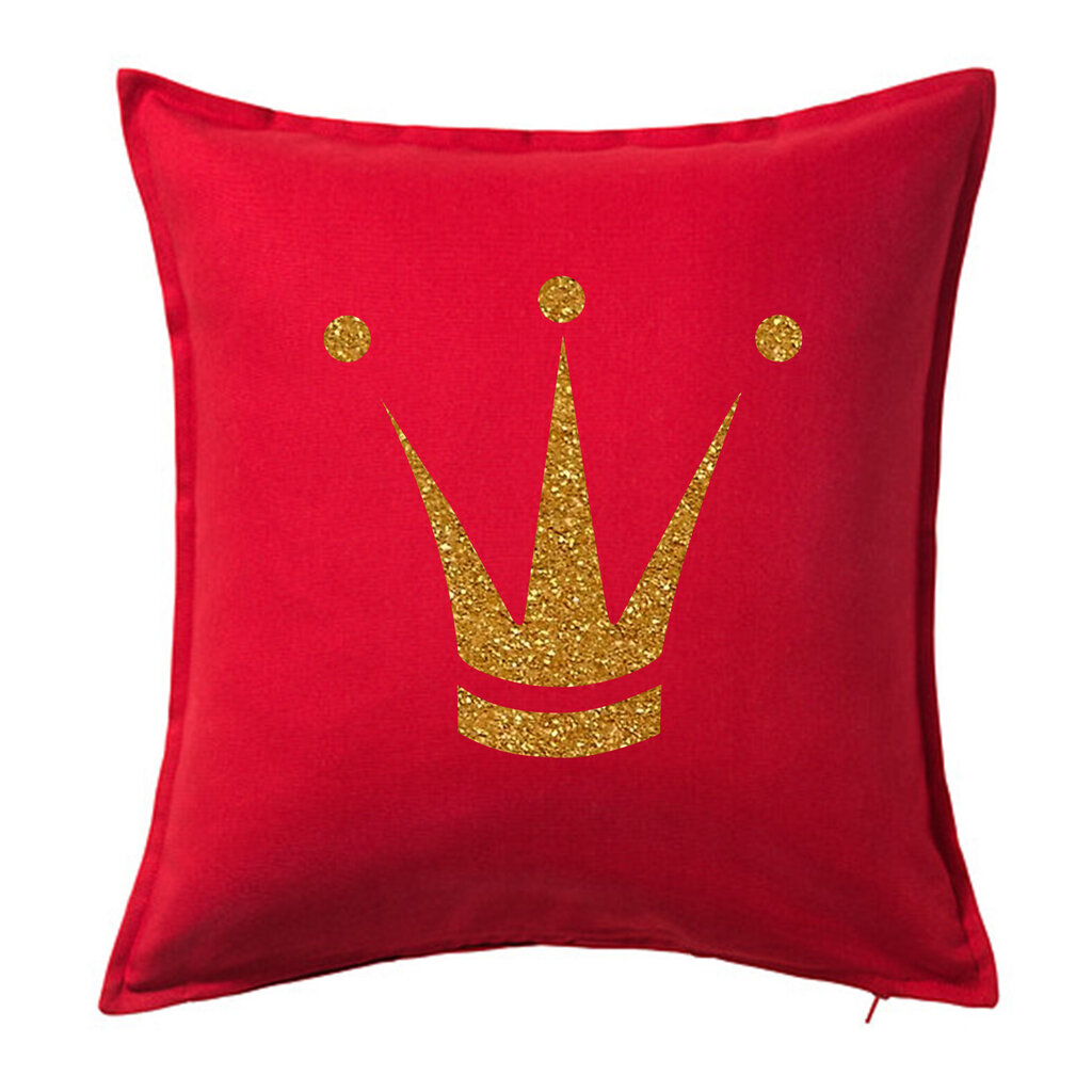 Dekoratyvinė pagalvėlė „Karūna", raudona. kaina ir informacija | Dekoratyvinės pagalvėlės ir užvalkalai | pigu.lt