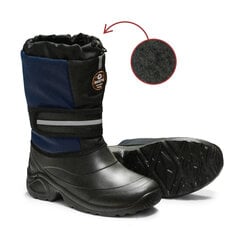 Pašiltinti guminiai batai su velcro užsegimu, mėlyni kaina ir informacija | Guminiai batai vyrams | pigu.lt