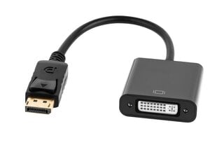 Cabletech Adapter connector DISPLAYPORT plug - DVI socket (24 + 5) Black kaina ir informacija | Adapteriai, USB šakotuvai | pigu.lt