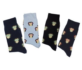 Vyriškos kojinės beždžionė, mėlynos kaina ir informacija | Vyriškos kojinės | pigu.lt