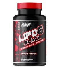 Maisto papildas Nutrex Lipo 6 BLACK 120 kaps. kaina ir informacija | Papildai ir preparatai lieknėjimui | pigu.lt