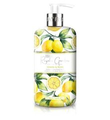 Skystas rankų muilas Baylis & Harding Royale Garden Lemon & Basil, 500 ml kaina ir informacija | Muilai | pigu.lt