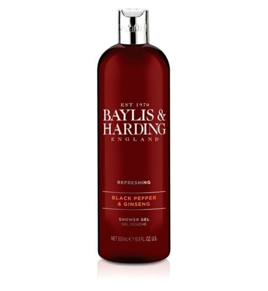 Drėkinantis kūno prausiklis Baylis & Harding, Black Pepper, 500 ml цена и информация | Dušo želė, aliejai | pigu.lt