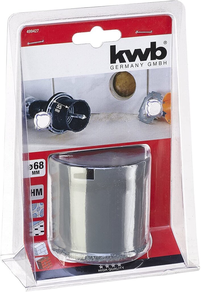 KWB Deimantinė Pjovimo Karūna 68 mm kaina ir informacija | Mechaniniai įrankiai | pigu.lt