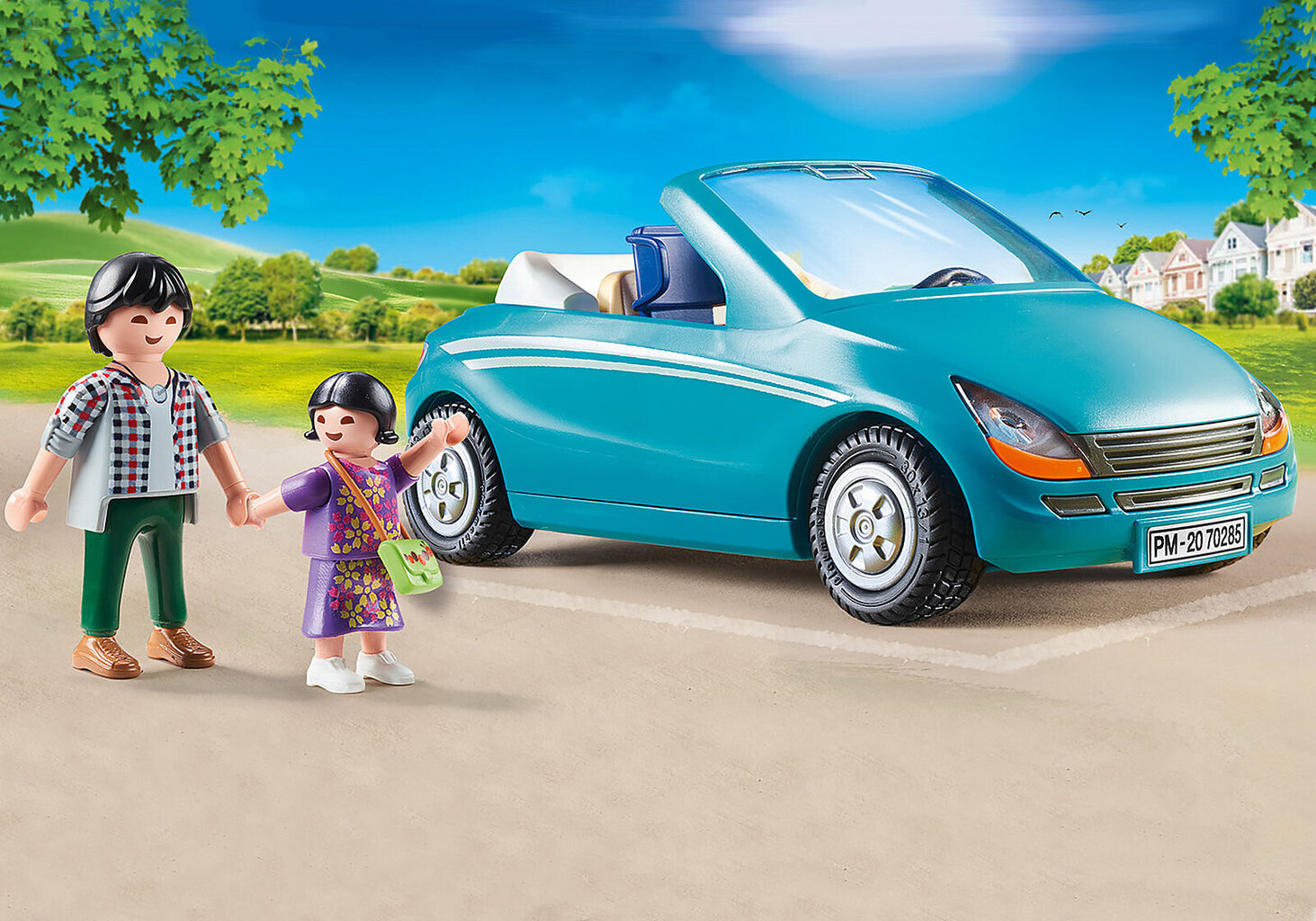 70285 PLAYMOBIL® City Life Šeima su automobiliu kaina ir informacija | Konstruktoriai ir kaladėlės | pigu.lt