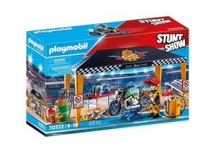 70552 PLAYMOBIL® Stuntshow Мотоциклетный сервис в палатке цена и информация | Конструкторы и кубики | pigu.lt