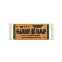 Avižų batonėlis padengtas šokoladu MaBaker Giant Bar, su karamele, 100g kaina ir informacija | Saldumynai | pigu.lt