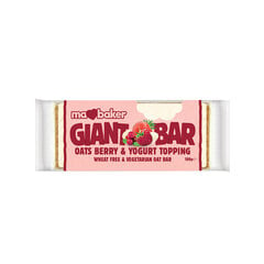 Avižų batonėlis su uogomis, padengtas jogurtiniu sluoksniu MaBaker "Smoothie Giant Bar Berry", 100 g kaina ir informacija | Saldumynai | pigu.lt