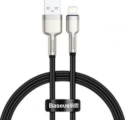 Кабель Baseus Cafule Series USB для IP 2.4A 0.25 м, черный цена и информация | Кабели для телефонов | pigu.lt