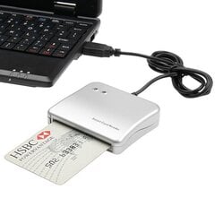 Fusion Считыватель для ID Карт PC / SC / CCID ISO7816 USB (+SIM), белый цена и информация | Адаптеры, USB-разветвители | pigu.lt