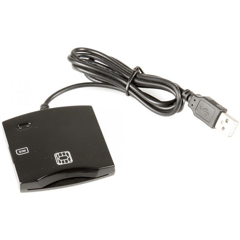 Kortelių skaitytuvas Fusion PC / SC / CCID ISO7816 USB (+ SIM), juodas kaina ir informacija | Adapteriai, USB šakotuvai | pigu.lt