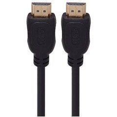 HDMI -> HDMI kabelis Fusion 19 kontaktų 2160p Ultra HD 1.5m, juodas kaina ir informacija | Laidai telefonams | pigu.lt