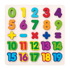 Woody 90069 Деревянный Пазл развития - Учим математику и цифры детям 3+ (30x30cm) цена и информация | Развивающие игрушки | pigu.lt