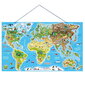 Edukacinis magnetinis pasaulio žemėlapis su žaidimu, 77x47 cm kaina ir informacija | Lavinamieji žaislai | pigu.lt