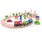 Medinė geležinkelio trasa su priedais Woody, 93061, 40 d. цена и информация | Žaislai berniukams | pigu.lt
