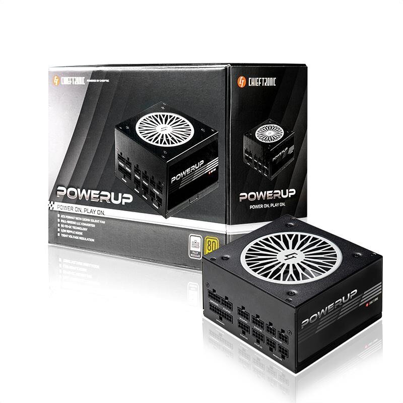 Chieftec PowerUp 650W GPX-650FC kaina ir informacija | Maitinimo šaltiniai (PSU) | pigu.lt