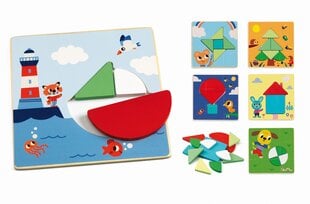 Развивающая деревянная игра - Танграм, Djeco DJ01672 цена и информация | Развивающие игрушки | pigu.lt
