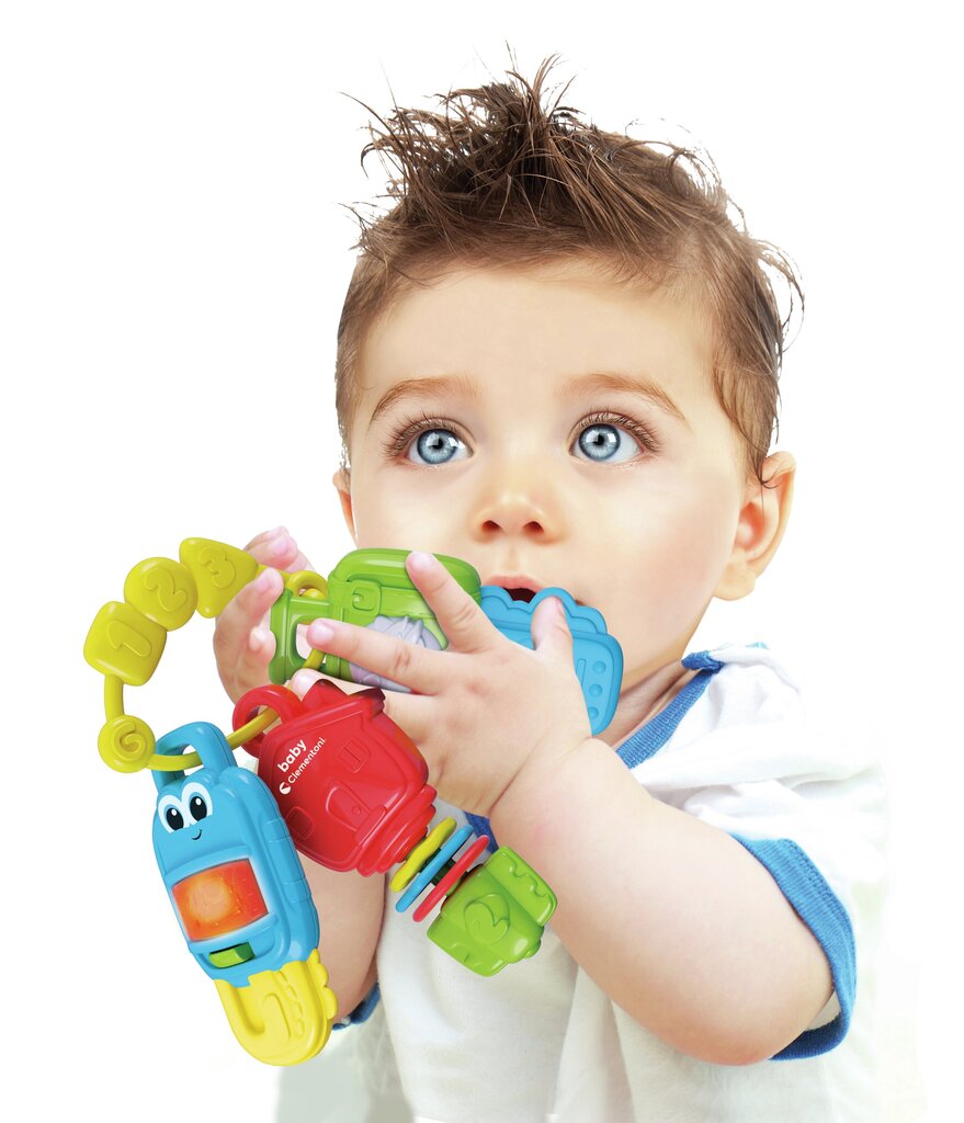 Žaisliniai rakteliai su garsais ir šviesomis Clementoni Baby, 17460 kaina ir informacija | Žaislai kūdikiams | pigu.lt