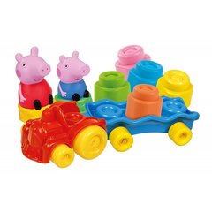 Traukinukas su kaladėlėmis Clementoni Clemmy Peppa Pig, 14 vnt. kaina ir informacija | Žaislai kūdikiams | pigu.lt