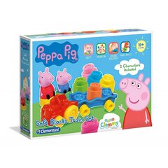 Traukinukas su kaladėlėmis Clementoni Clemmy Peppa Pig, 14 vnt. kaina ir informacija | Žaislai kūdikiams | pigu.lt