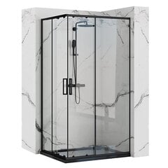 Dušo kabina Rea Punto 80x100 cm, black kaina ir informacija | Dušo kabinos | pigu.lt