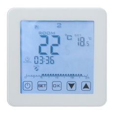 Термостат с сенсорным экраном HT 125, белый цена и информация | Таймеры, термостаты | pigu.lt